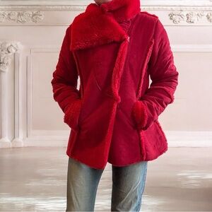 Red Shearling Coat